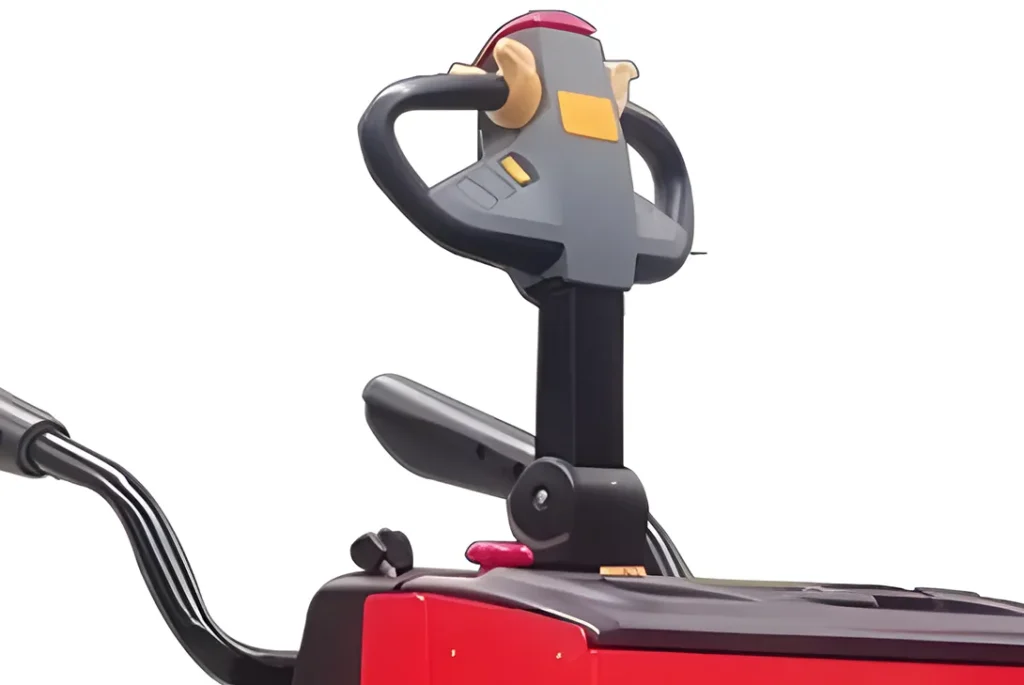Electric pallet truck control handle with ergonomic grip