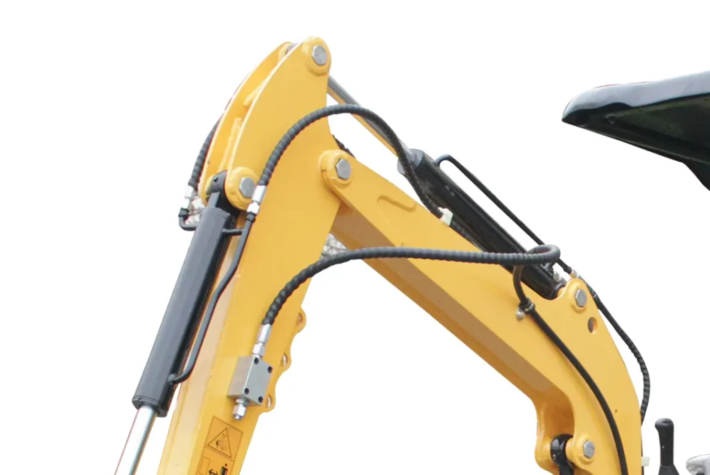 10Q mini excavator hydraulic arm detail with reinforced steel structure