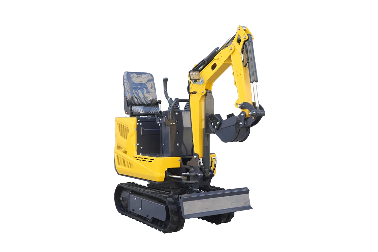 06 mini excavator isolated on white background
