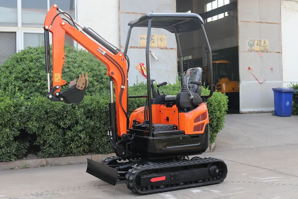 15 ミニショベル(オレンジ色、小規模土工プロジェクト用