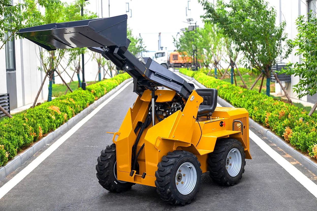 S490 滑移装载机作业时的右侧视图