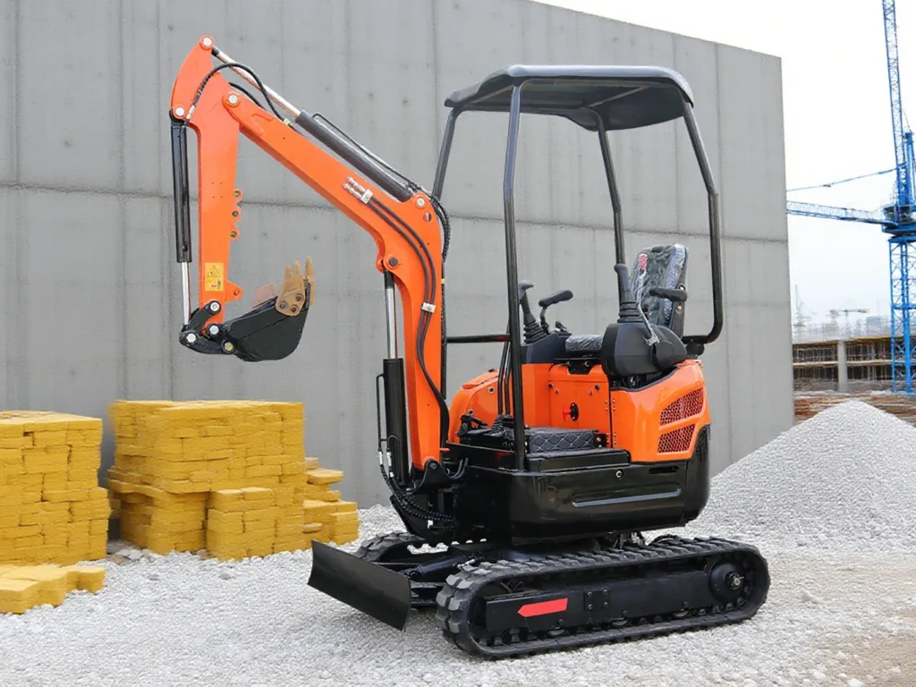 15 mini excavator real project site operation with safety accessories