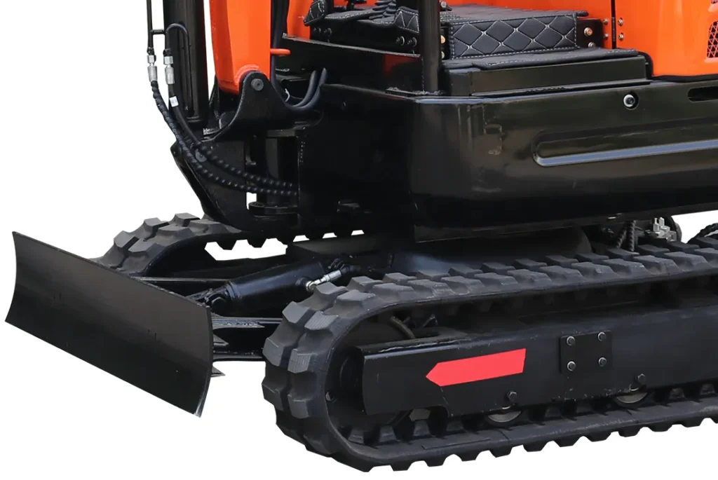 15 mini excavator track and undercarriage system close-up