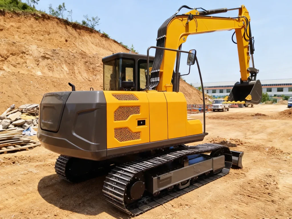 건설 현장에서 땅을 평평하게 하고 청소하는 HT75 굴삭기