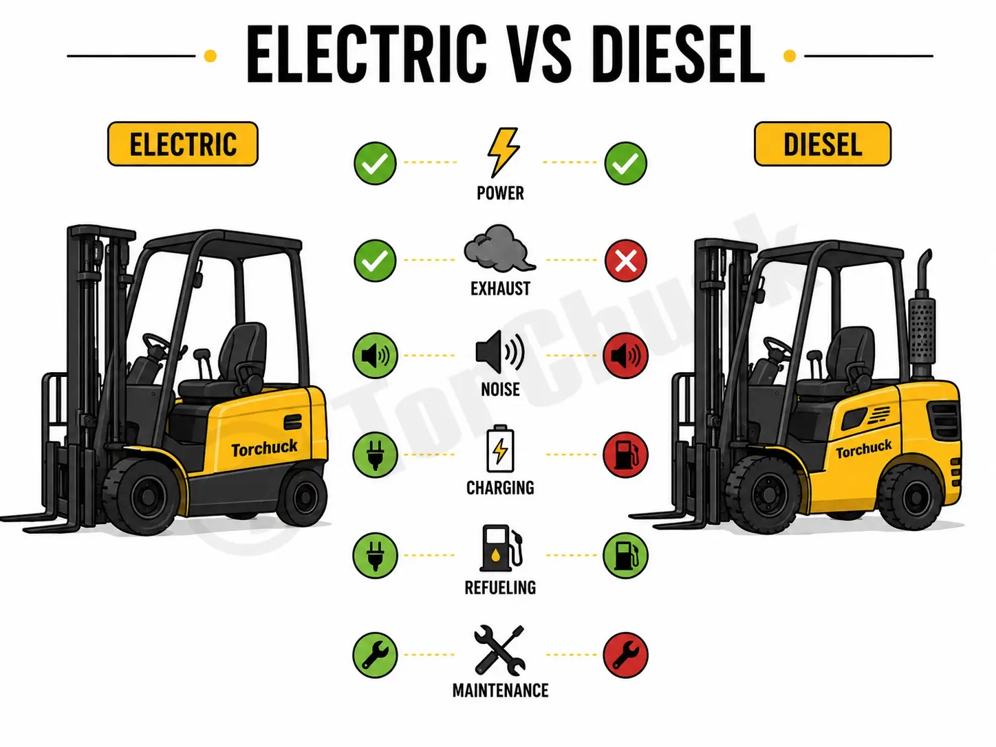 Electric and Diesel Forklift Comparison