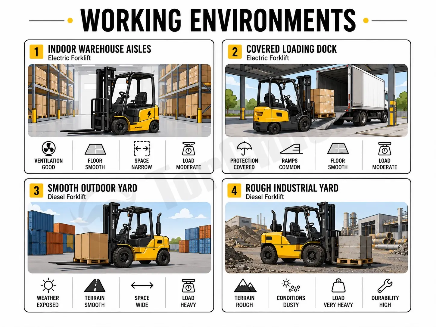 Forklift Working Environment Comparison