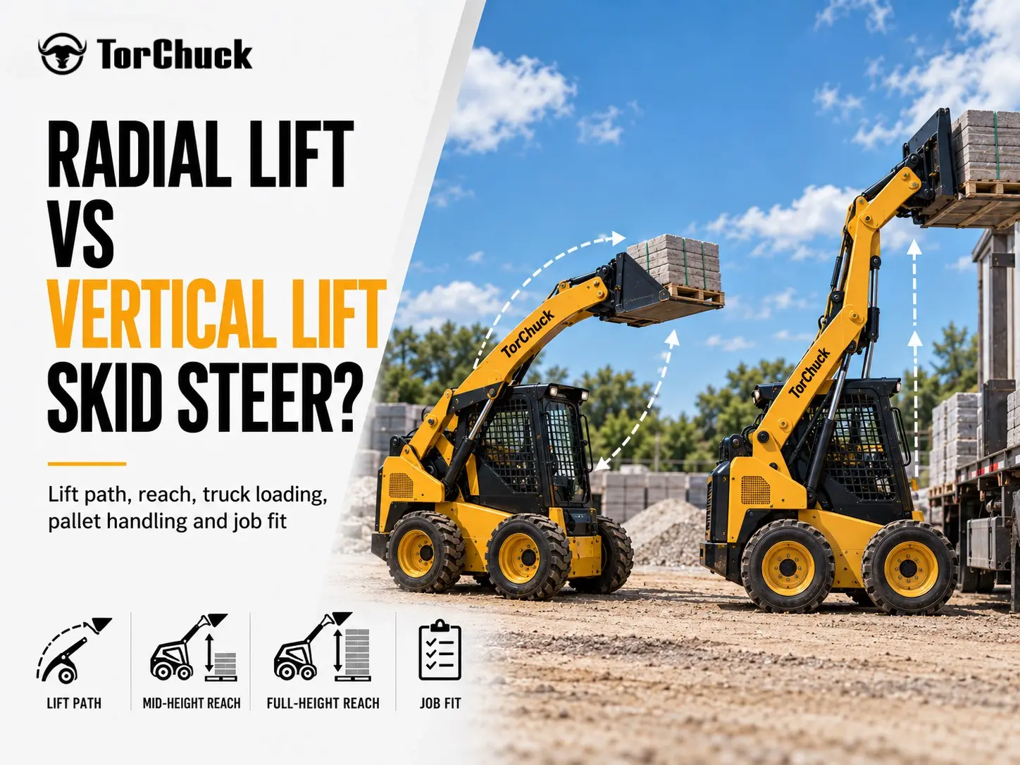 radial lift vs vertical lift skid steer comparison